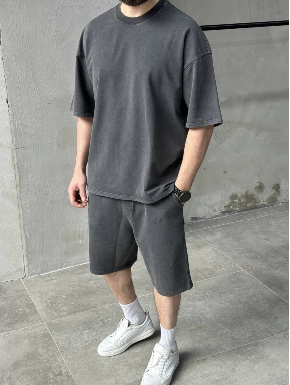 Oversize костюм з вивареної тканини