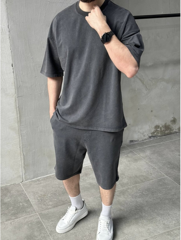 Oversize костюм з вивареної тканини