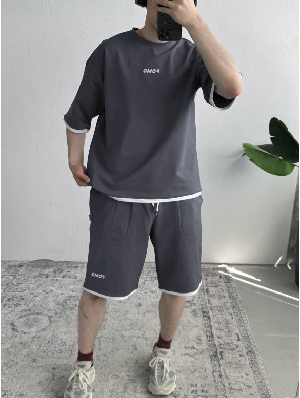 Літній oversize костюм з вишивкою