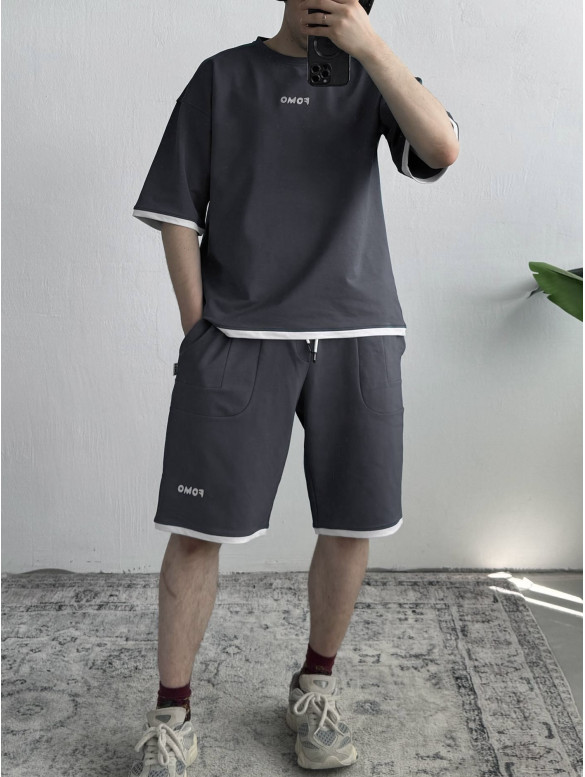 Літній oversize костюм з вишивкою