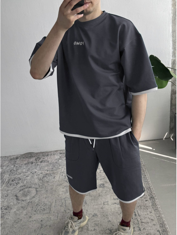 Літній oversize костюм з вишивкою