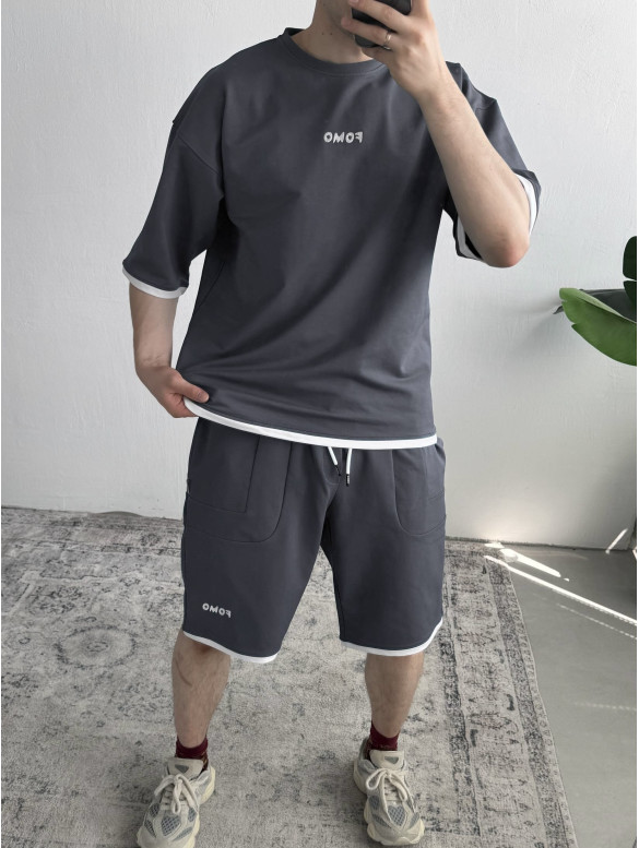 Літній oversize костюм з вишивкою
