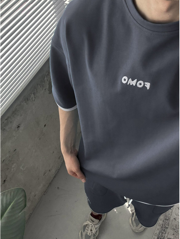 Літній oversize костюм з вишивкою