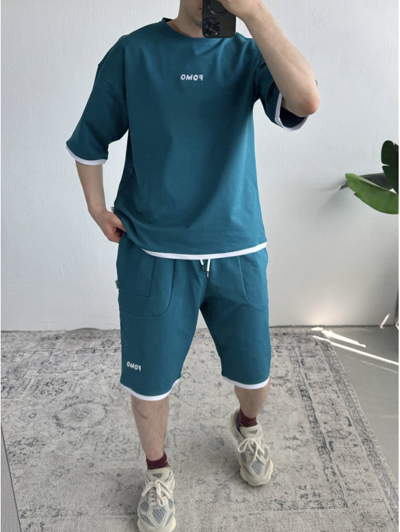 Літній oversize костюм з вишивкою