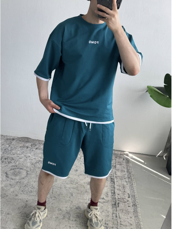 Літній oversize костюм з вишивкою