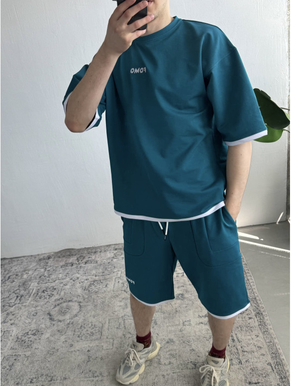 Літній oversize костюм з вишивкою