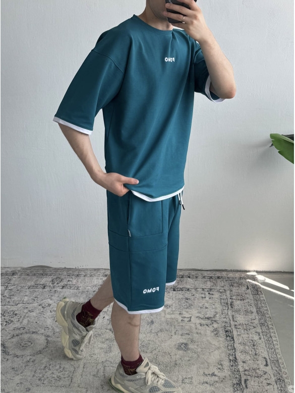 Літній oversize костюм з вишивкою