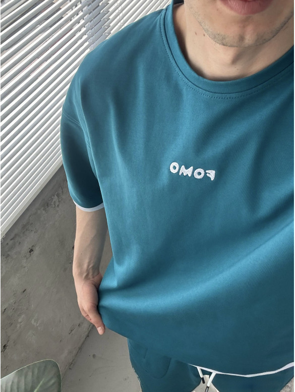 Літній oversize костюм з вишивкою