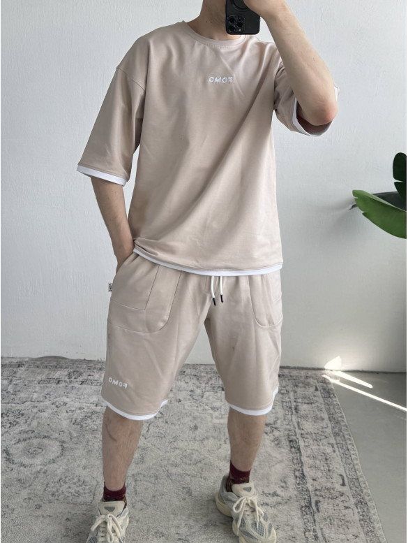 Літній oversize костюм з вишивкою