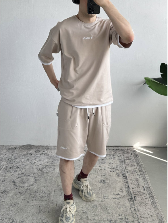 Літній oversize костюм з вишивкою