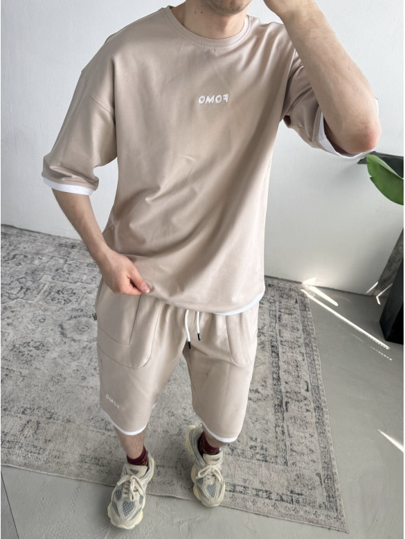 Літній oversize костюм з вишивкою