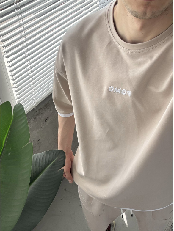 Літній oversize костюм з вишивкою
