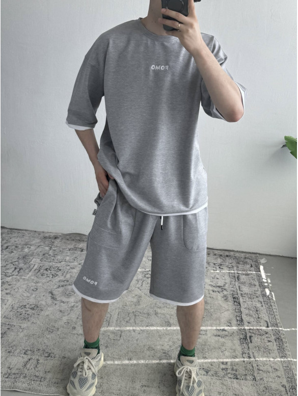 Літній oversize костюм з вишивкою