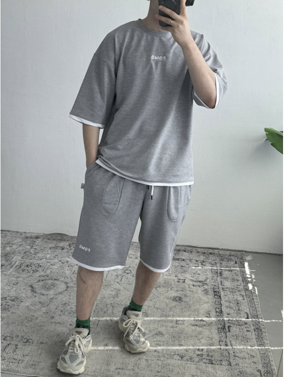Літній oversize костюм з вишивкою
