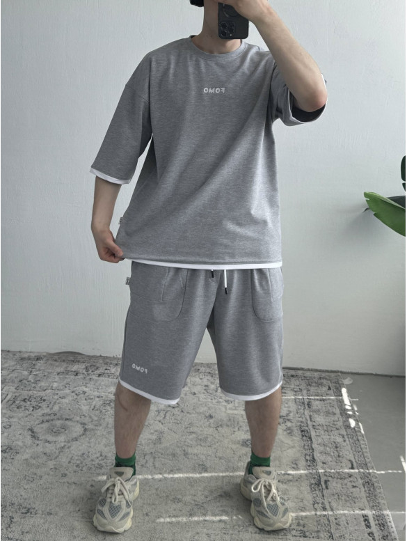 Літній oversize костюм з вишивкою