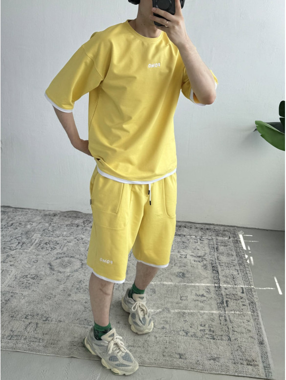 Літній oversize костюм з вишивкою