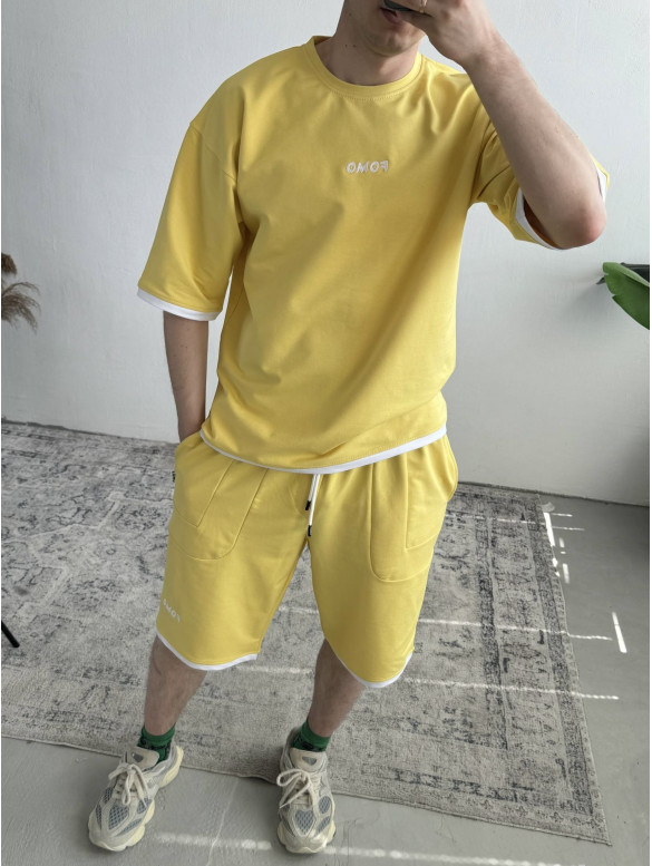 Літній oversize костюм з вишивкою