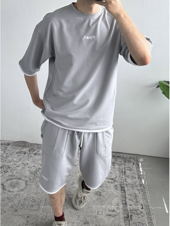 Літній oversize костюм з вишивкою