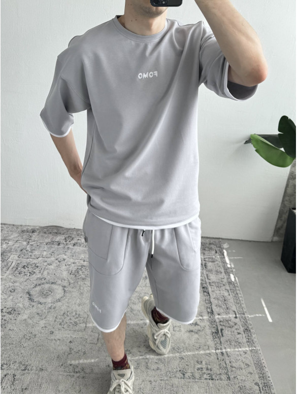 Літній oversize костюм з вишивкою