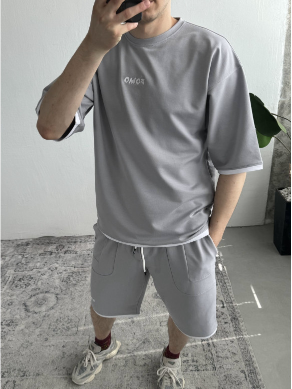 Літній oversize костюм з вишивкою