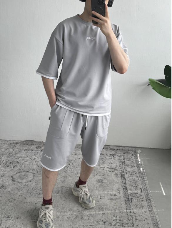 Літній oversize костюм з вишивкою