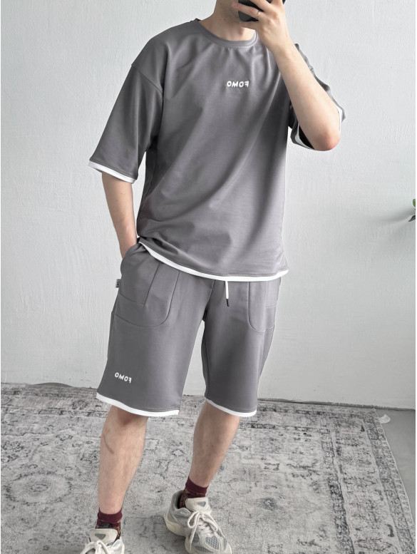 Літній oversize костюм з вишивкою