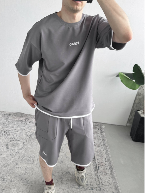 Літній oversize костюм з вишивкою