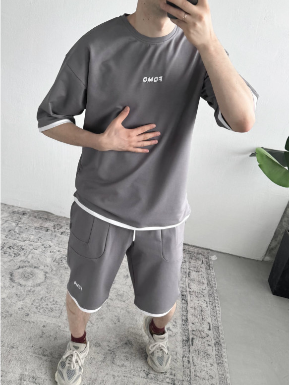 Літній oversize костюм з вишивкою