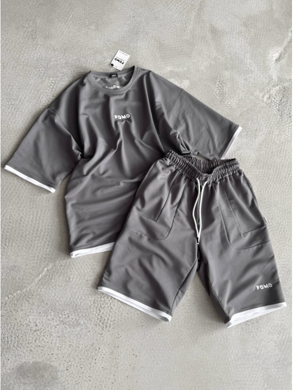 Літній oversize костюм з вишивкою