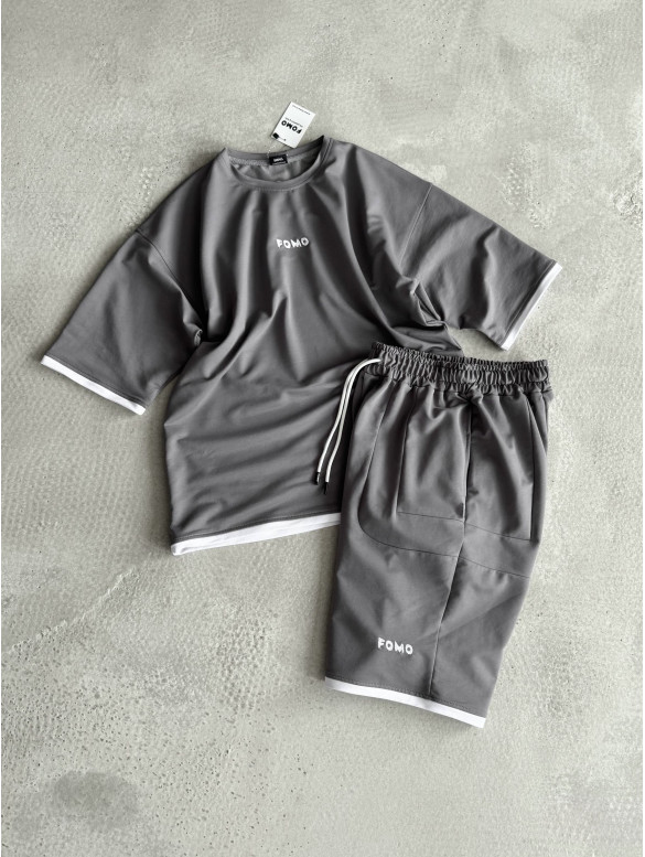 Літній oversize костюм з вишивкою