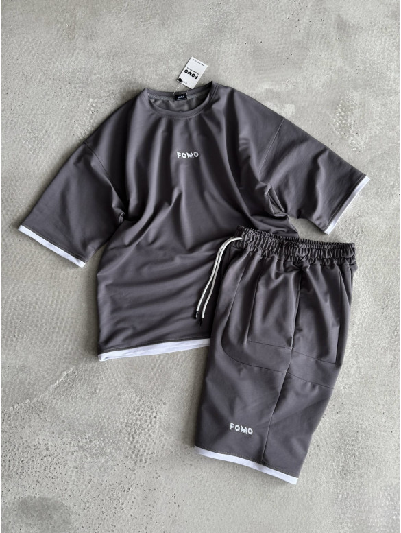 Літній oversize костюм з вишивкою