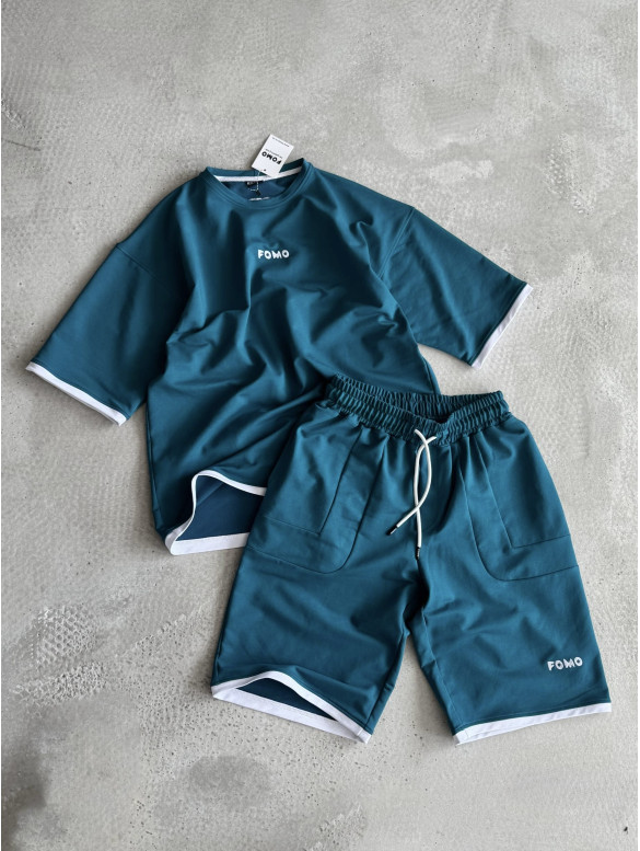 Літній oversize костюм з вишивкою
