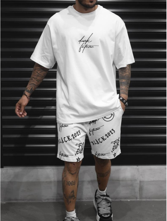 Літній oversize костюм з надписом