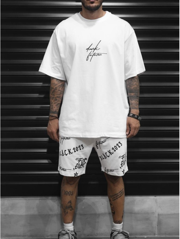 Літній oversize костюм з надписом