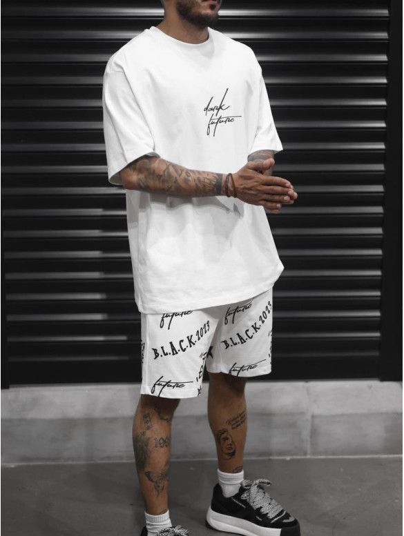 Літній oversize костюм з надписом