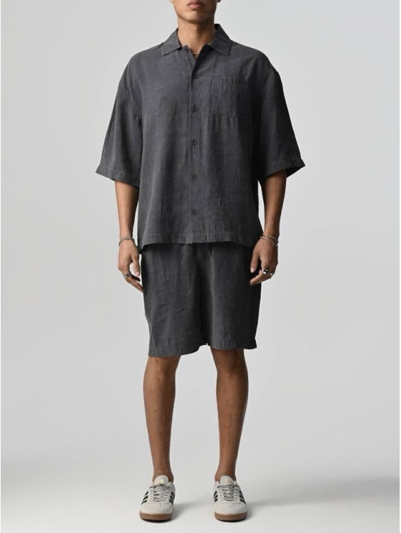Oversize костюм з вивареної тканини