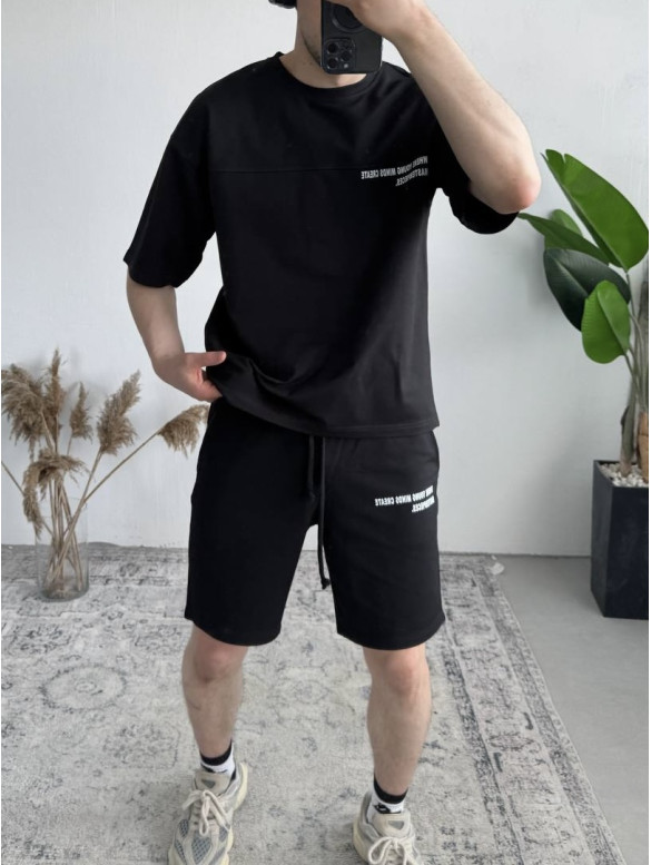Літній oversize костюм з надписом