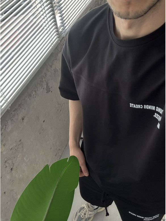 Літній oversize костюм з надписом
