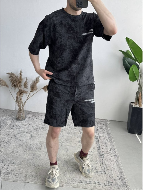 Літній oversize костюм з надписом