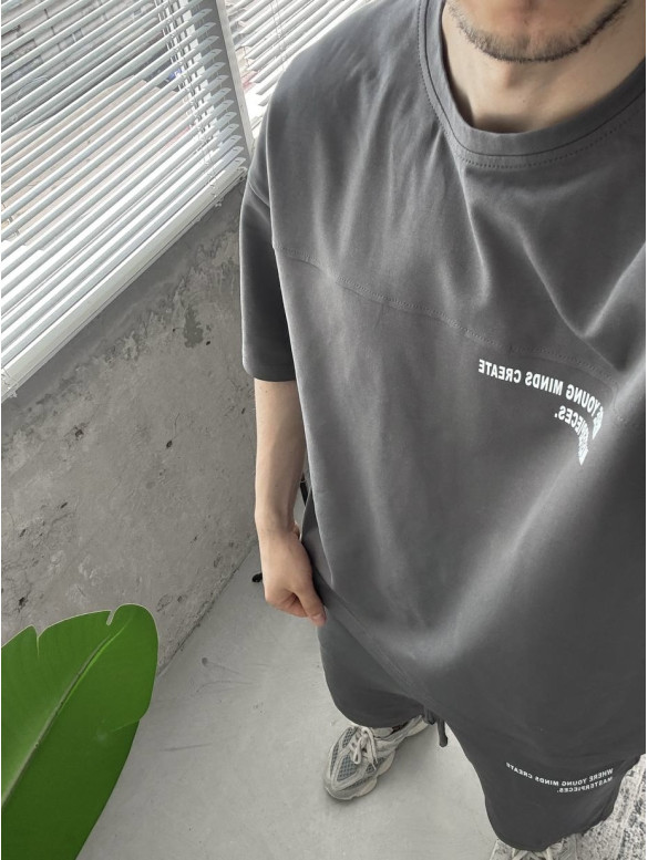 Літній oversize костюм з надписом