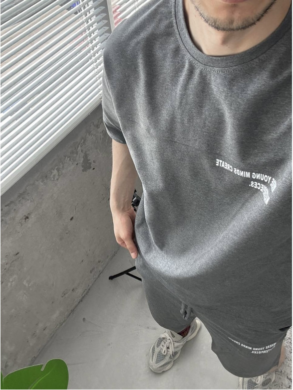Літній oversize костюм з надписом