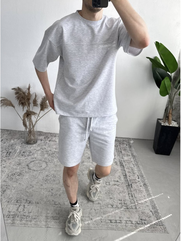 Літній oversize костюм з надписом