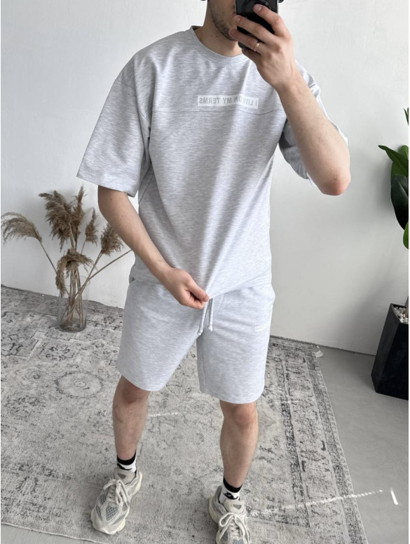 Літній oversize костюм з надписом