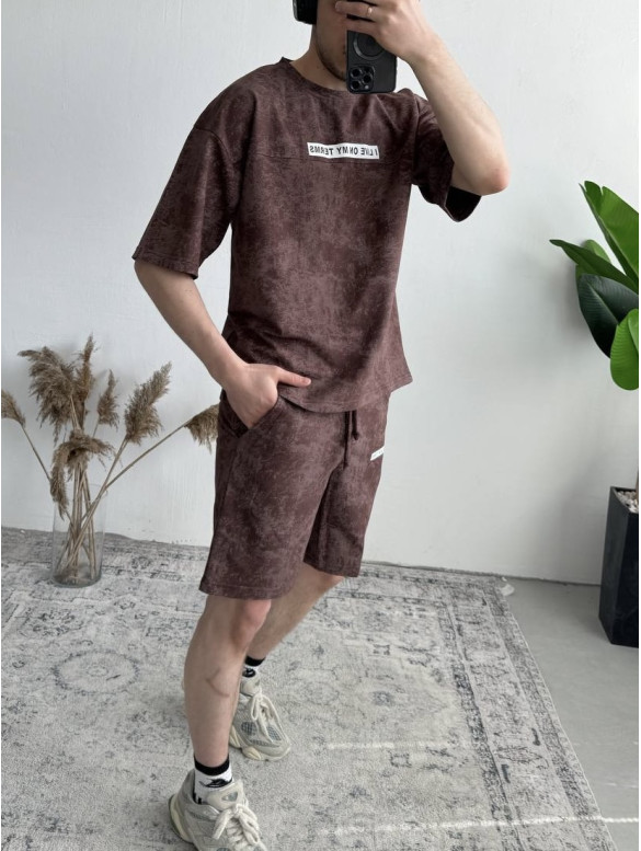 Літній oversize костюм з надписом