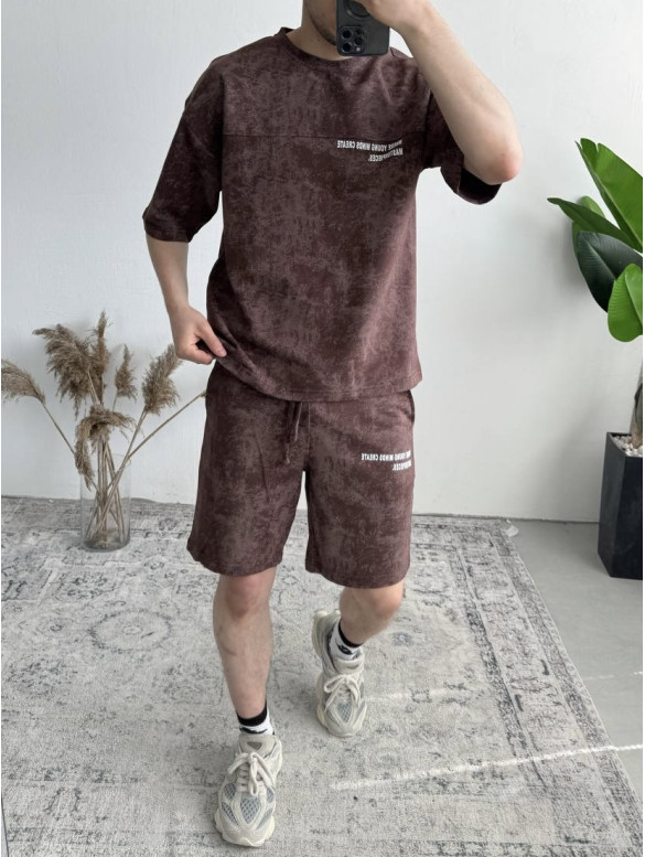 Літній oversize костюм з надписом