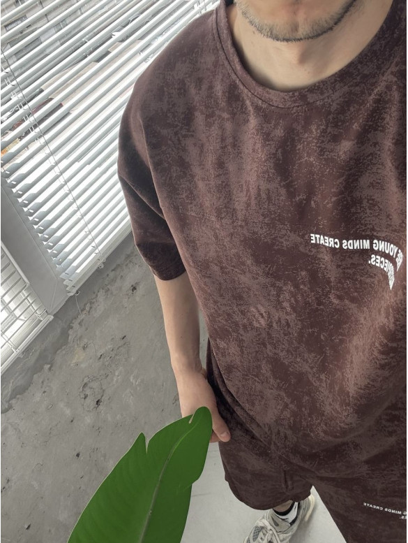 Літній oversize костюм з надписом