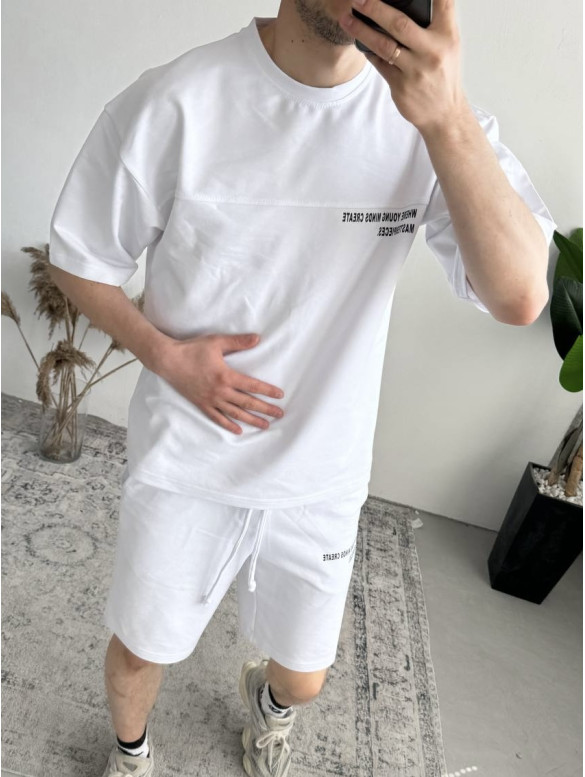 Літній oversize костюм з надписом
