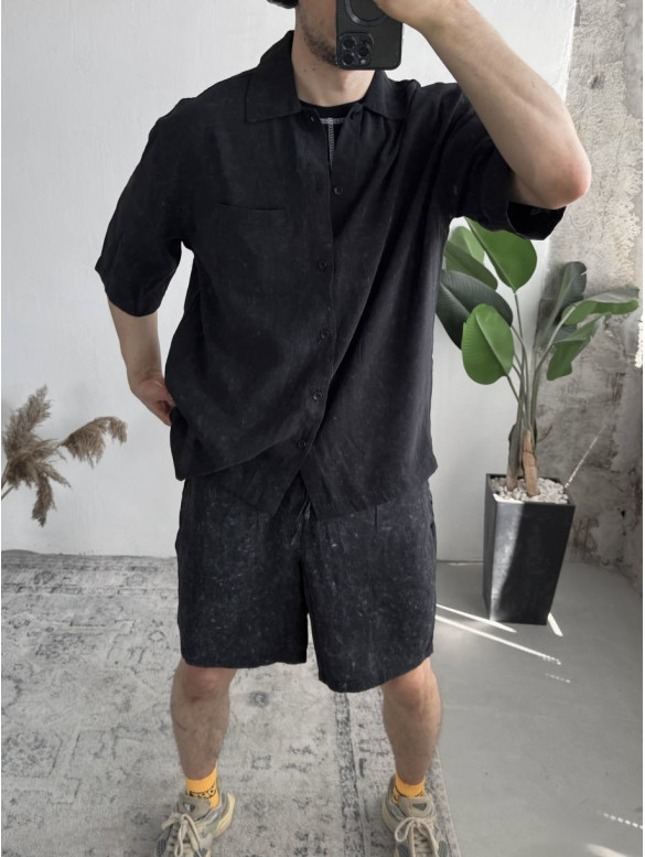 Oversize костюм з вивареної тканини