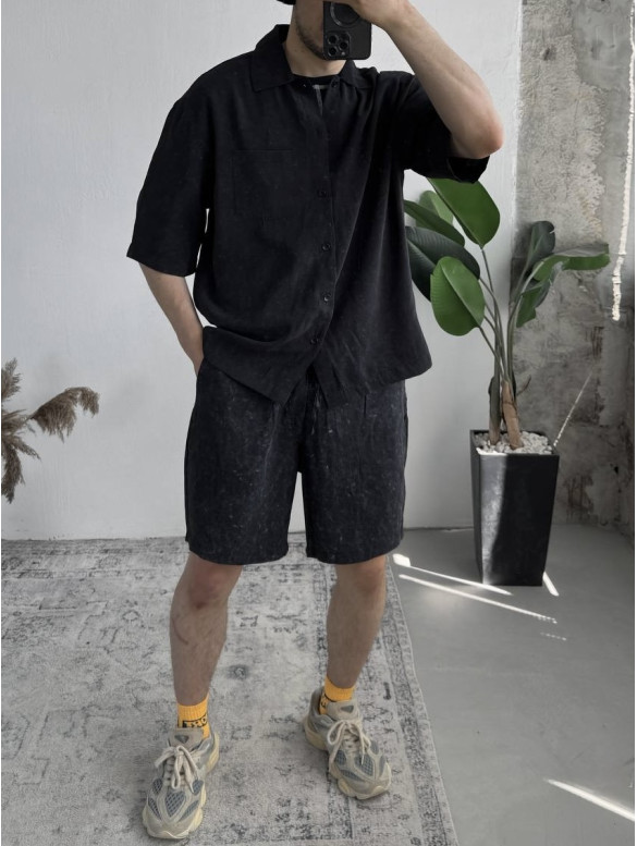 Oversize костюм з вивареної тканини