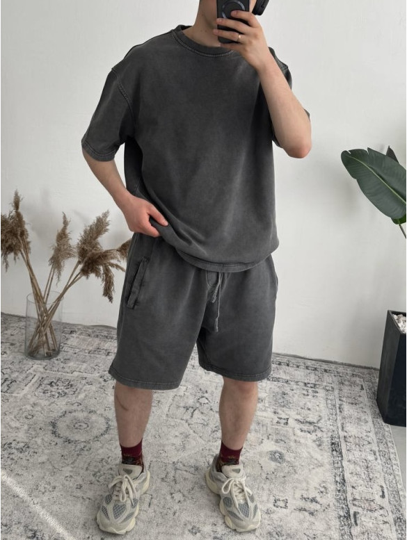 Oversize костюм з вивареної тканини